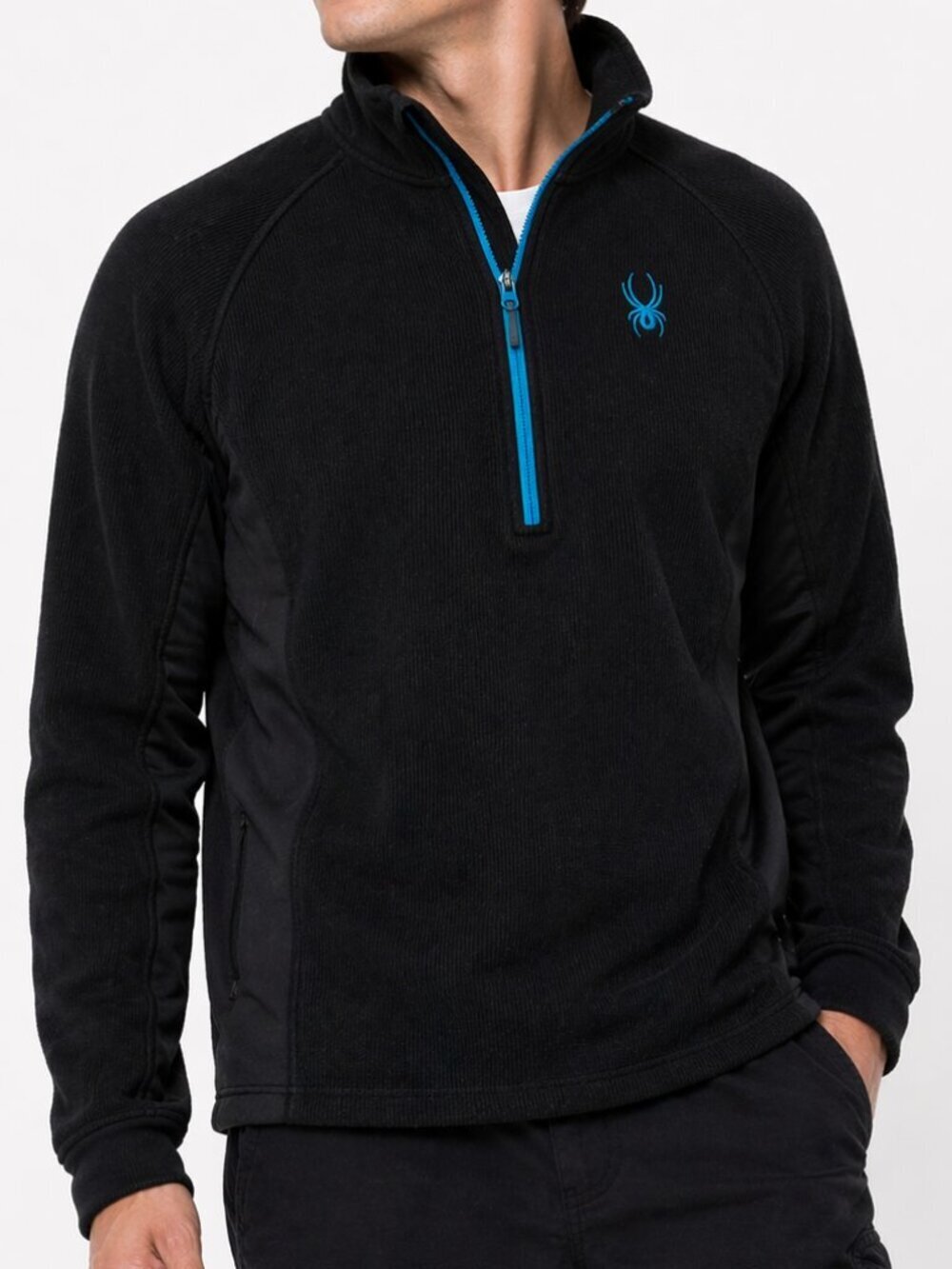 SPYDER Outbound Half Zip Pullover Sweater Jacket Black Large